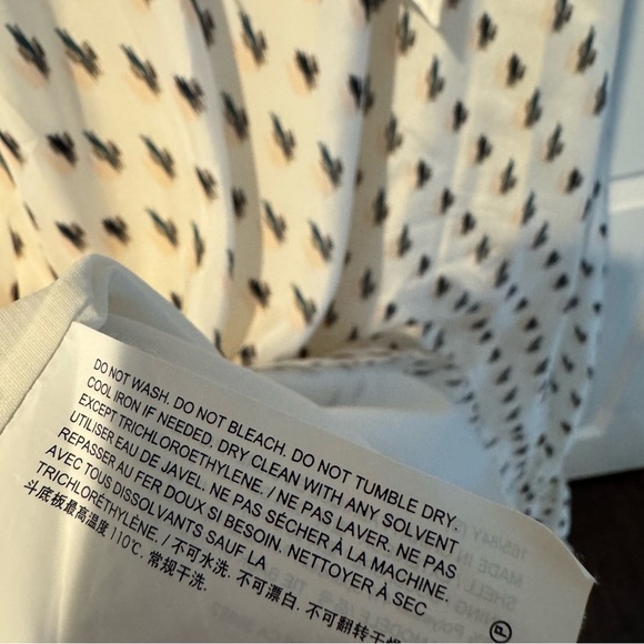 Theory Floral lkat Print Silk Tie Back Slip Midi Dress Size Small - Picture 9 of 10